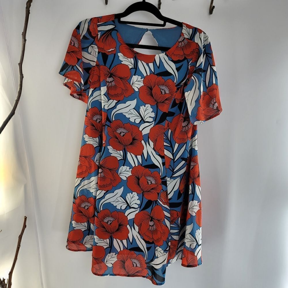 Aakaa abstract floral dress